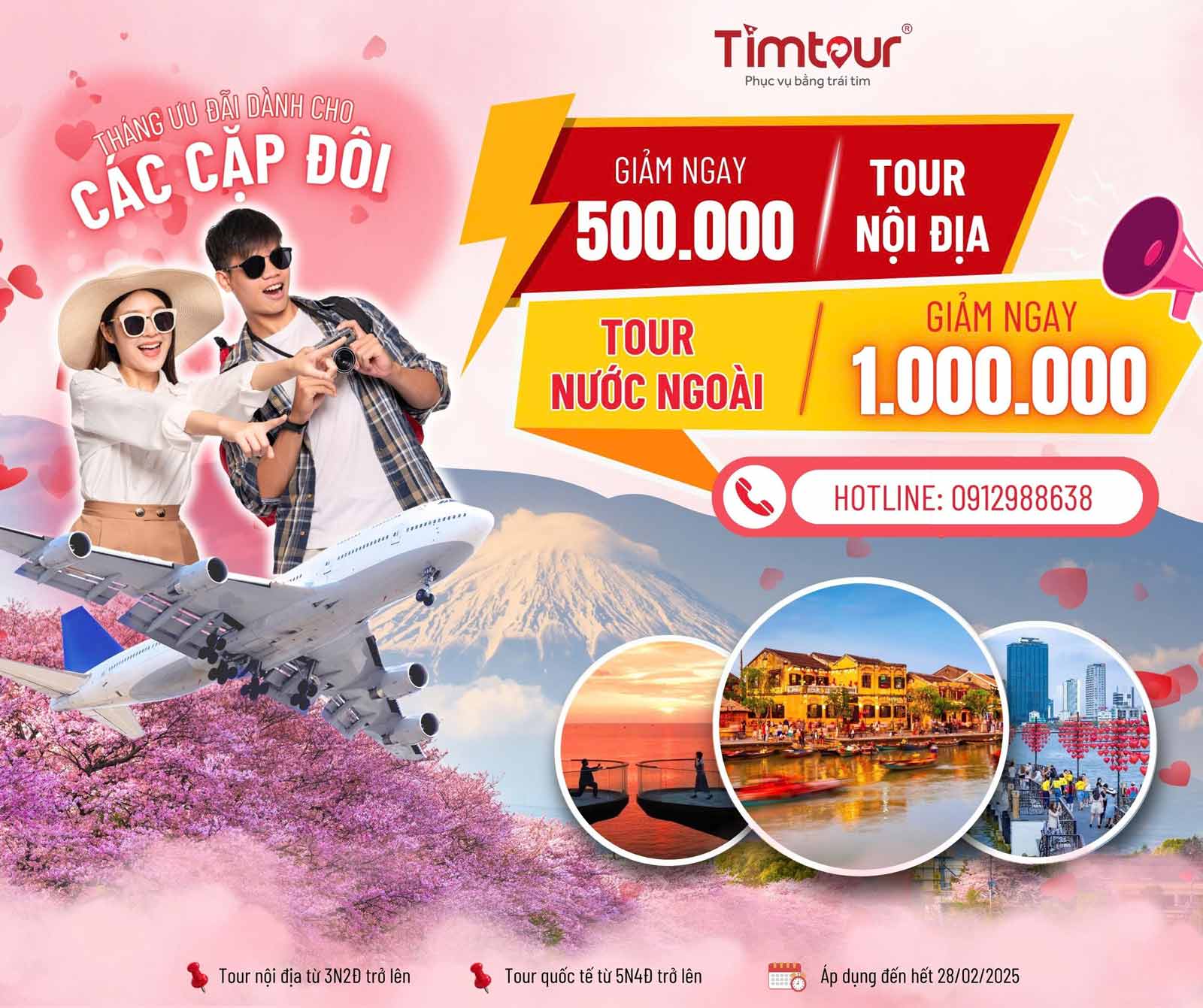 Tour du lịch giảm giá dịp Valentine